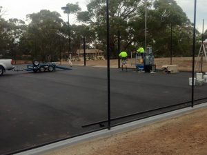 installing new court installing new court